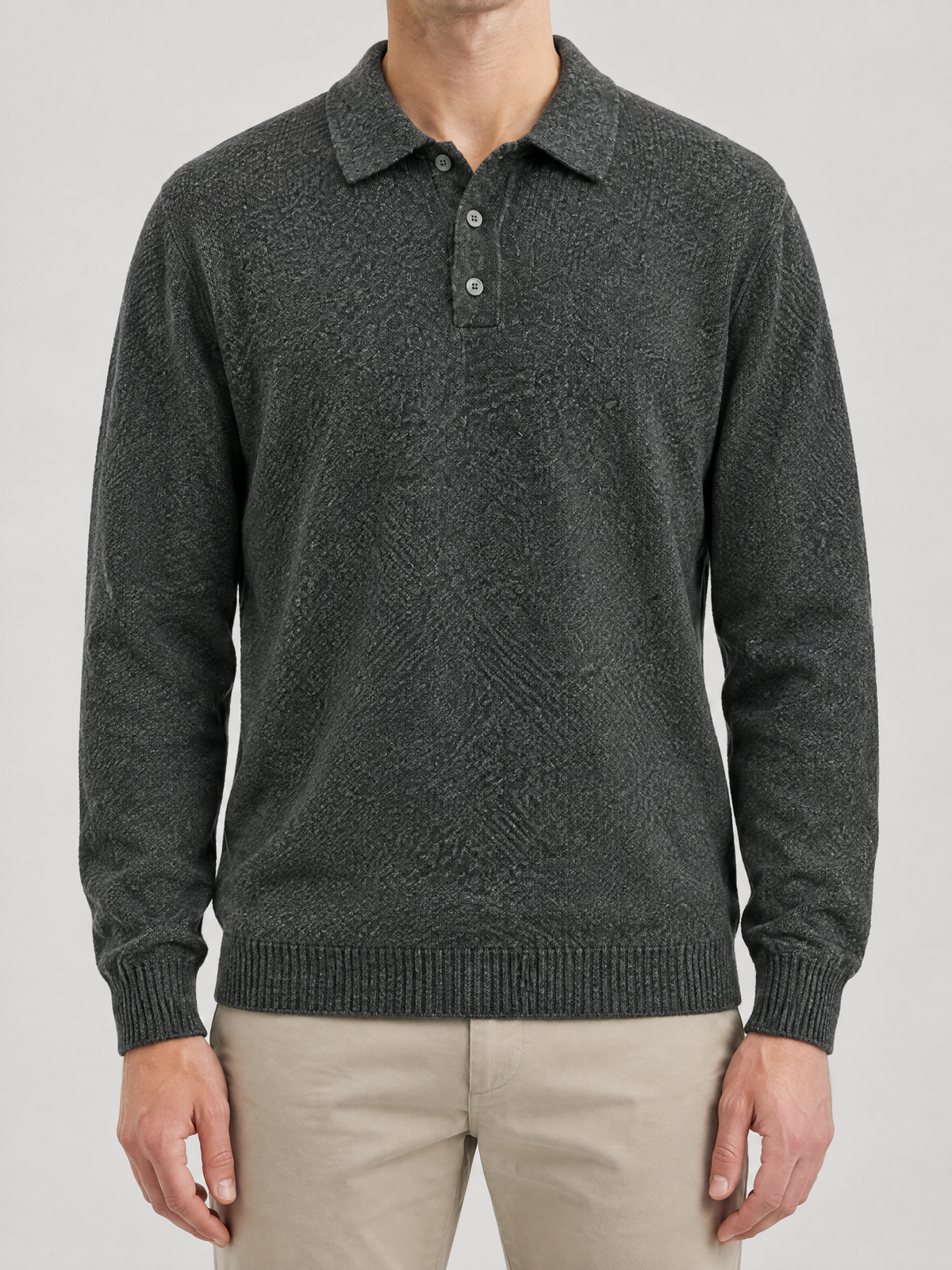 Ashford Relaxed Knit Polo Pullover