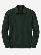 Enzo Ribbed Polo Sweater