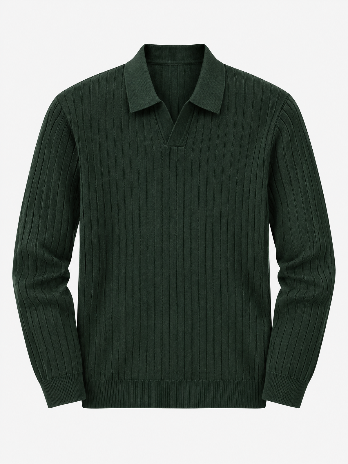 Enzo Ribbed Polo Sweater