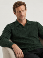 Enzo Ribbed Polo Sweater
