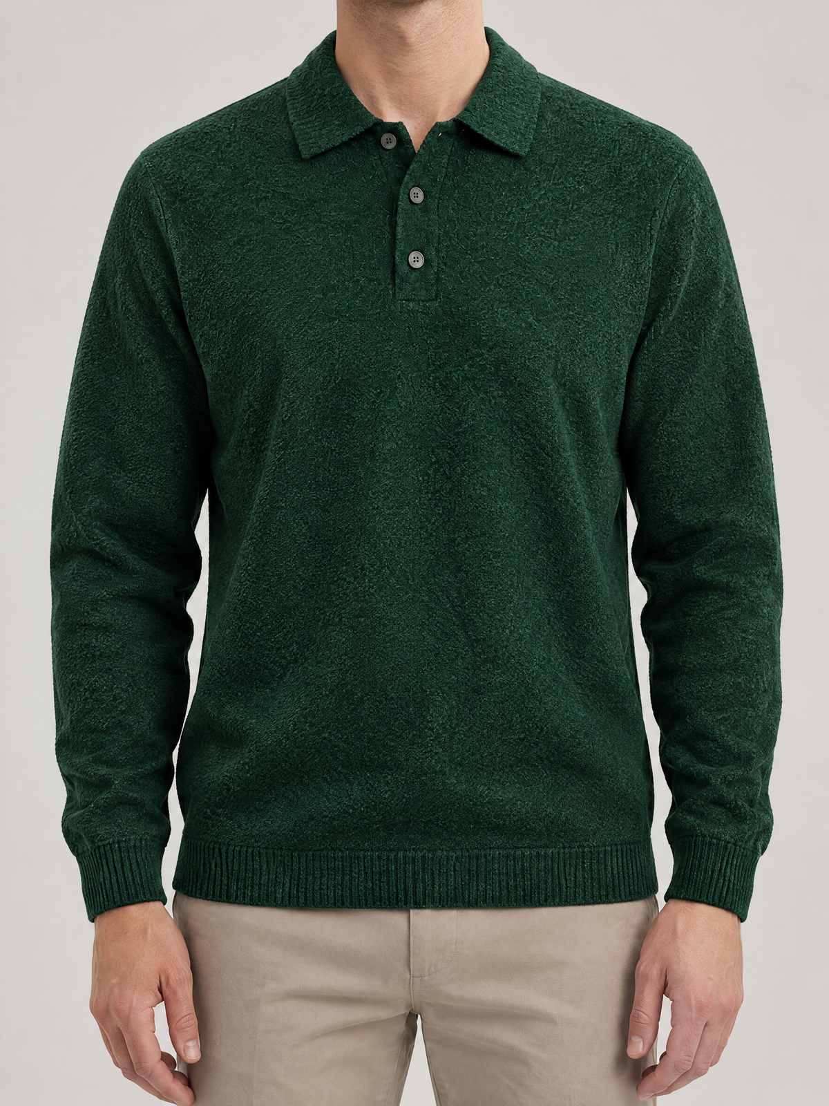 Ashford Relaxed Knit Polo Pullover
