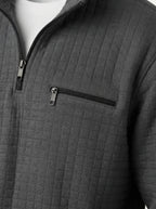 Quarter-Zip Waffle Knit Pullover