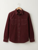 Men's Casual Corduroy Lapel Collar Overshirt