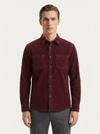 Men's Casual Corduroy Lapel Collar Overshirt