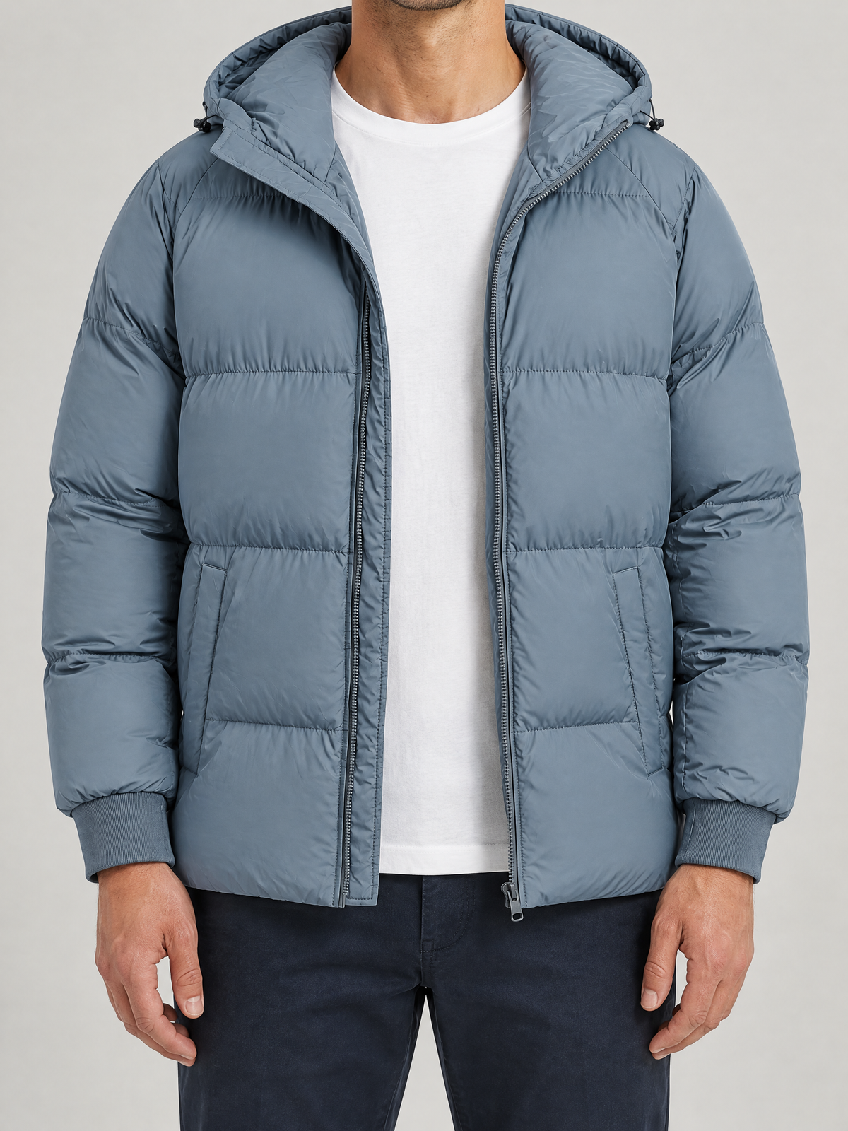 Alpine Puffer Jacket - Dusty Blue