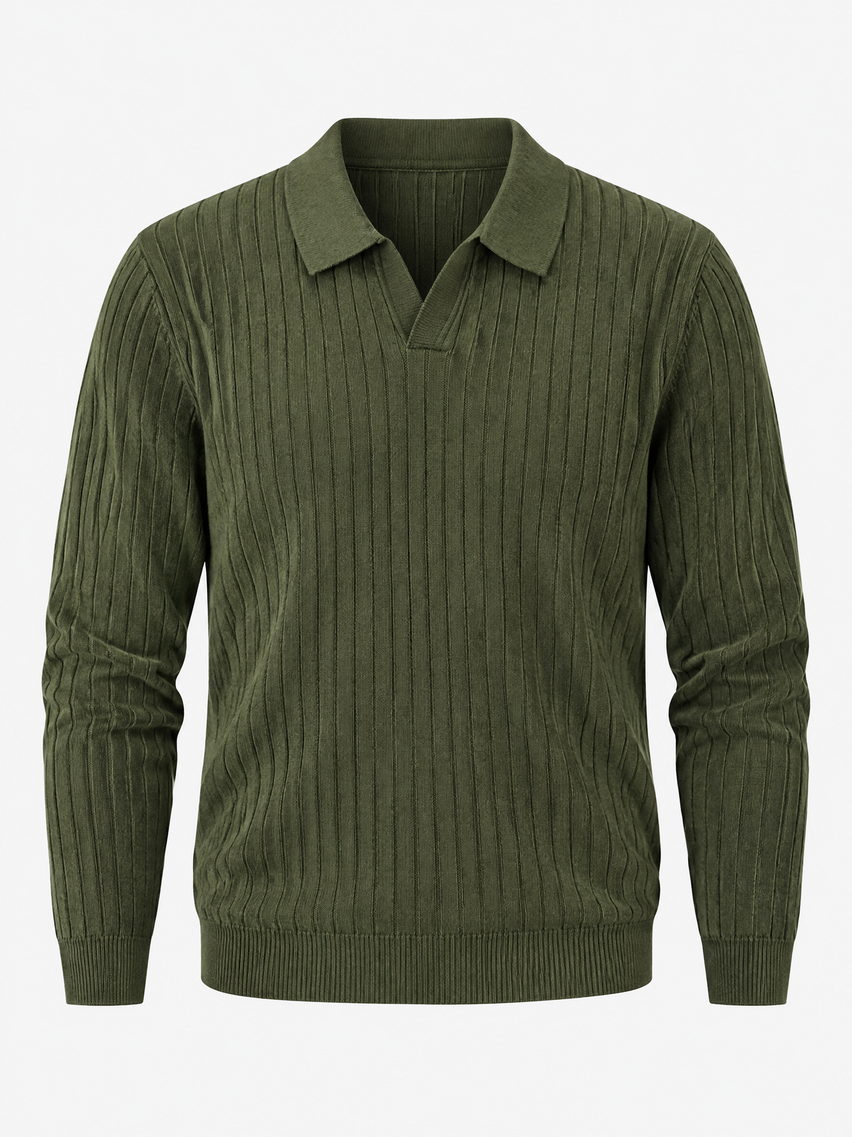 Enzo Ribbed Polo Sweater