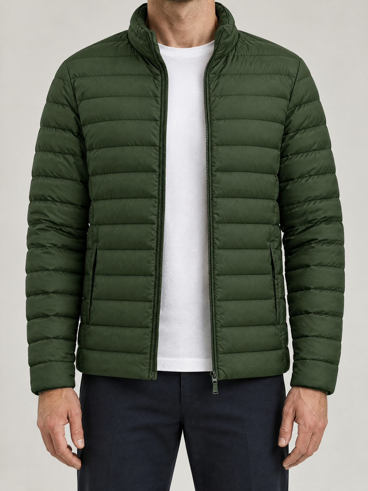 Quilted Stand Collar Puffer Jacket