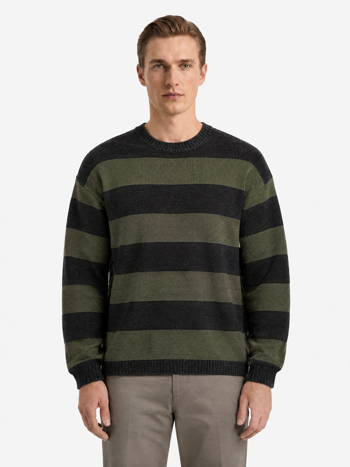 James Striped Knitted Crewneck