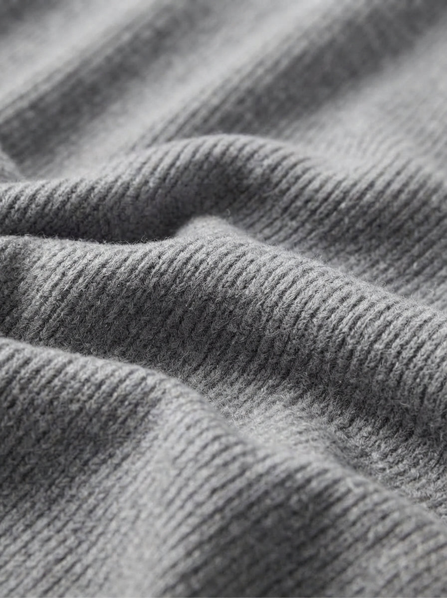 Men's Smart Casual Textured Knit Polo Sweater