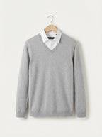Men's Jumper Pullover V-Neck Slim Fit