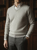 Men's Jumper Pullover V-Neck Slim Fit