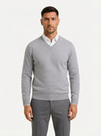 Men's Jumper Pullover V-Neck Slim Fit
