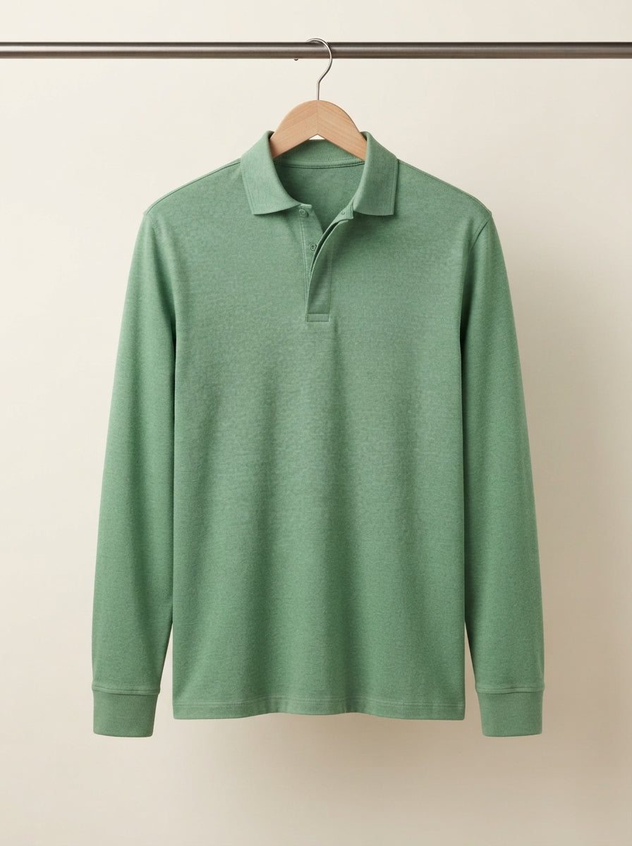 Classic Long-Sleeve Polo Shirt