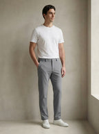 Men's Smart Casual Stretch Solid Trousers