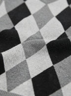 Smart-Casual Knitted Argyle V-Neck Sweater Vest - Grey