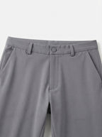 Men's Smart Casual Stretch Solid Trousers