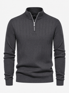 Reid Ribbed Stand Collar Quarter Zip