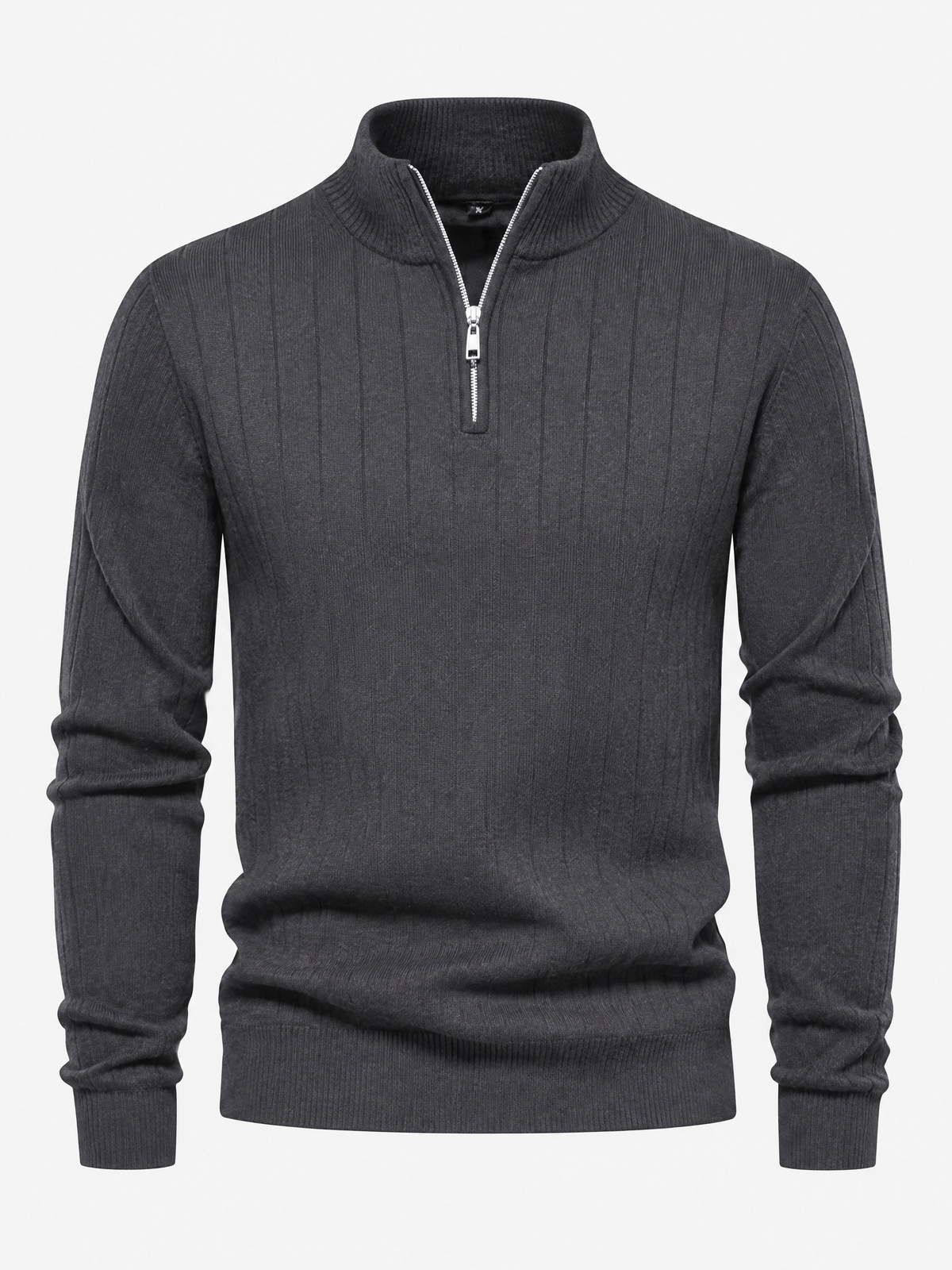 Reid Ribbed Stand Collar Quarter Zip