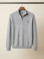 Elegant Fitted Quarter-Zip Sweater