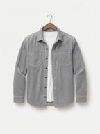 Men's Casual Corduroy Lapel Collar Overshirt