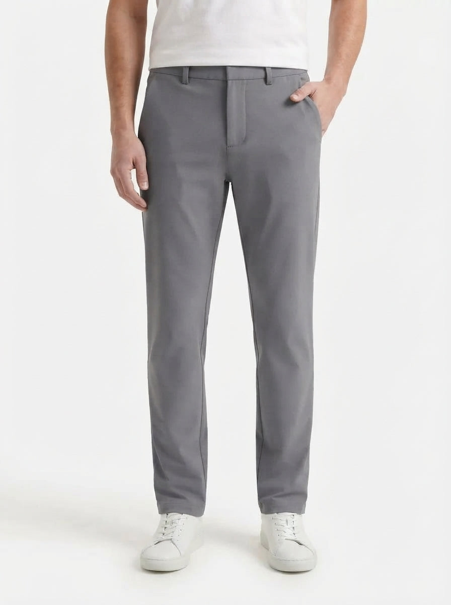 Men's Smart Casual Stretch Solid Trousers