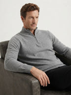 Cashmere Half-Zip Pullover Sweater