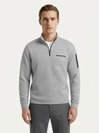 Quarter-Zip Waffle Knit Pullover
