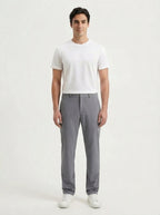 Men's Smart Casual Stretch Solid Trousers