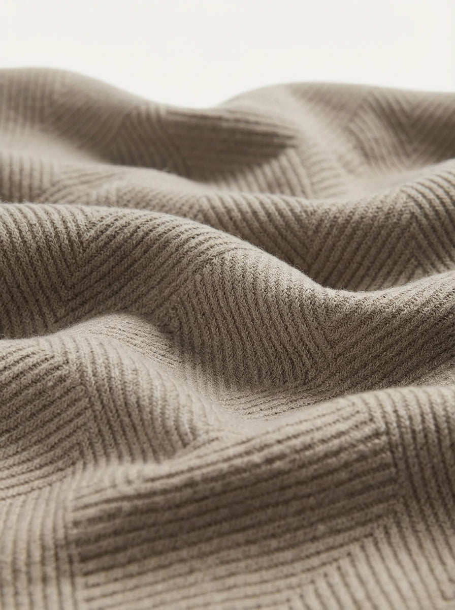 Cardigan Ribbed Texture Zipper Men