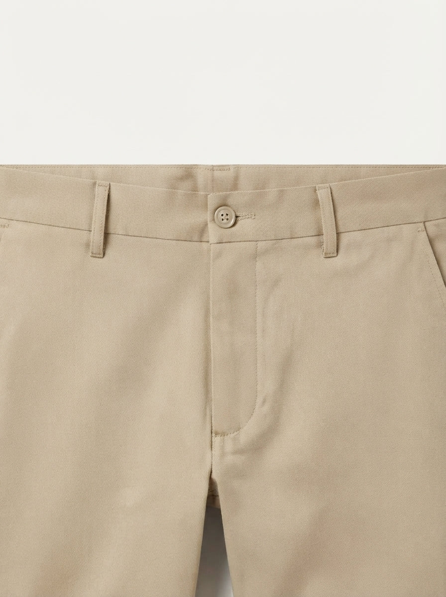 Men's Smart Casual Stretch Solid Trousers