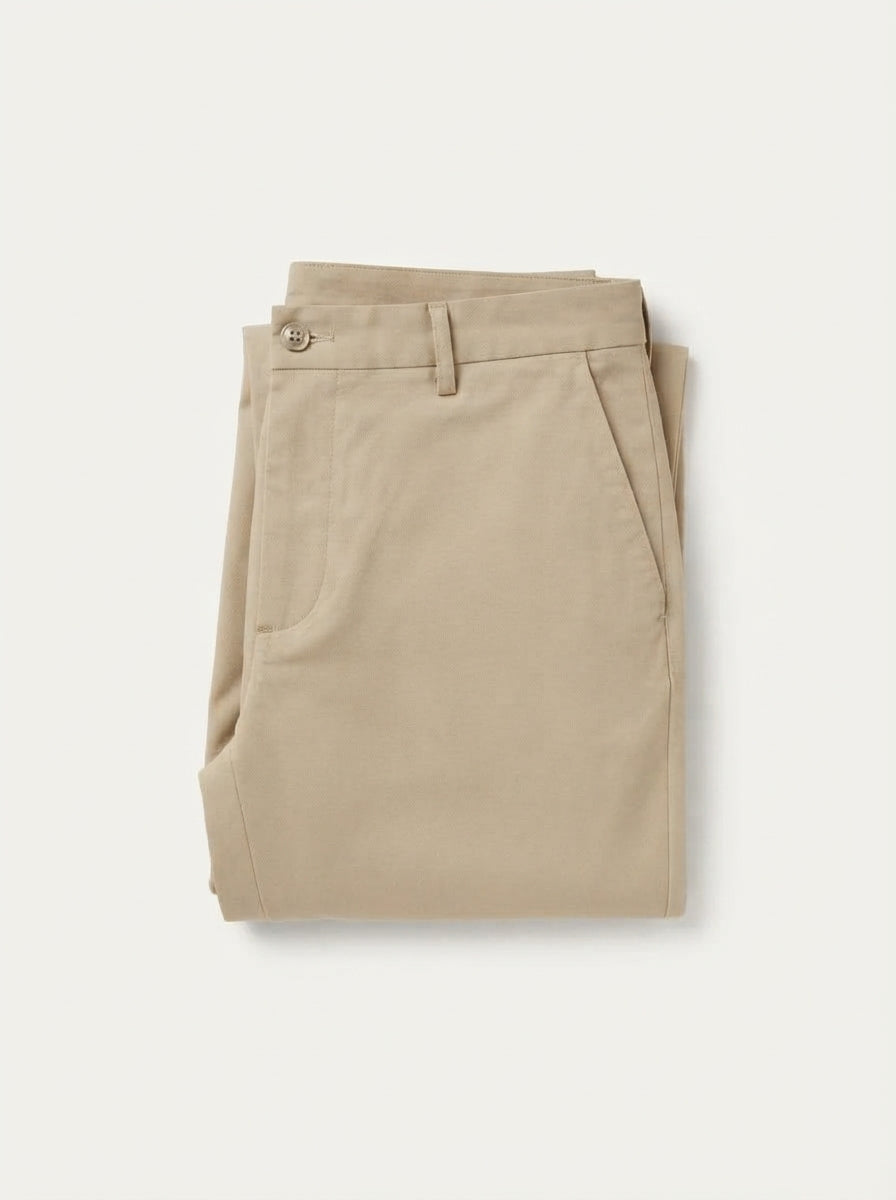 Men's Smart Casual Stretch Solid Trousers