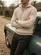 Men's Knitted Quarter-Zip Sweater