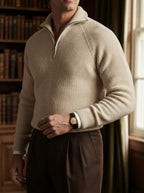 Men's Knitted Quarter-Zip Sweater