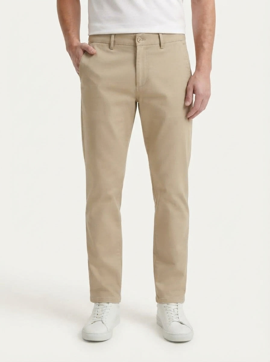 Men's Smart Casual Stretch Solid Trousers