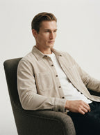 Men's Casual Corduroy Lapel Collar Overshirt