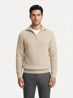 Men's Knitted Quarter-Zip Sweater