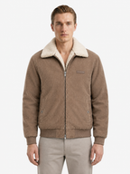 Plush-Lined Corduroy Zip Jacket