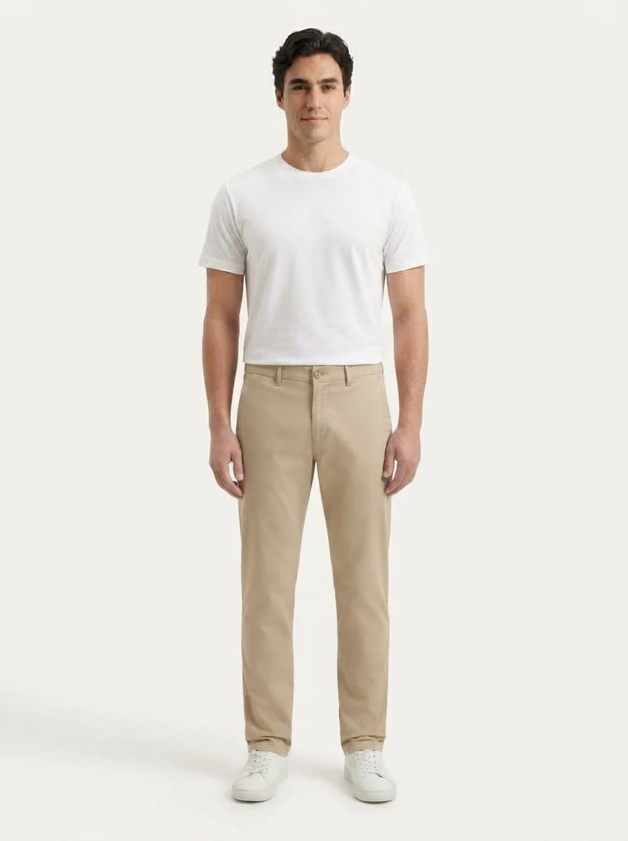 Men's Smart Casual Stretch Solid Trousers