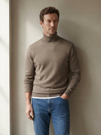 Sophisticated Wool Blend Turtleneck Sweater