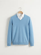 Men's Jumper Pullover V-Neck Slim Fit