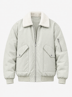 Contrast Collar Aviator Jacket