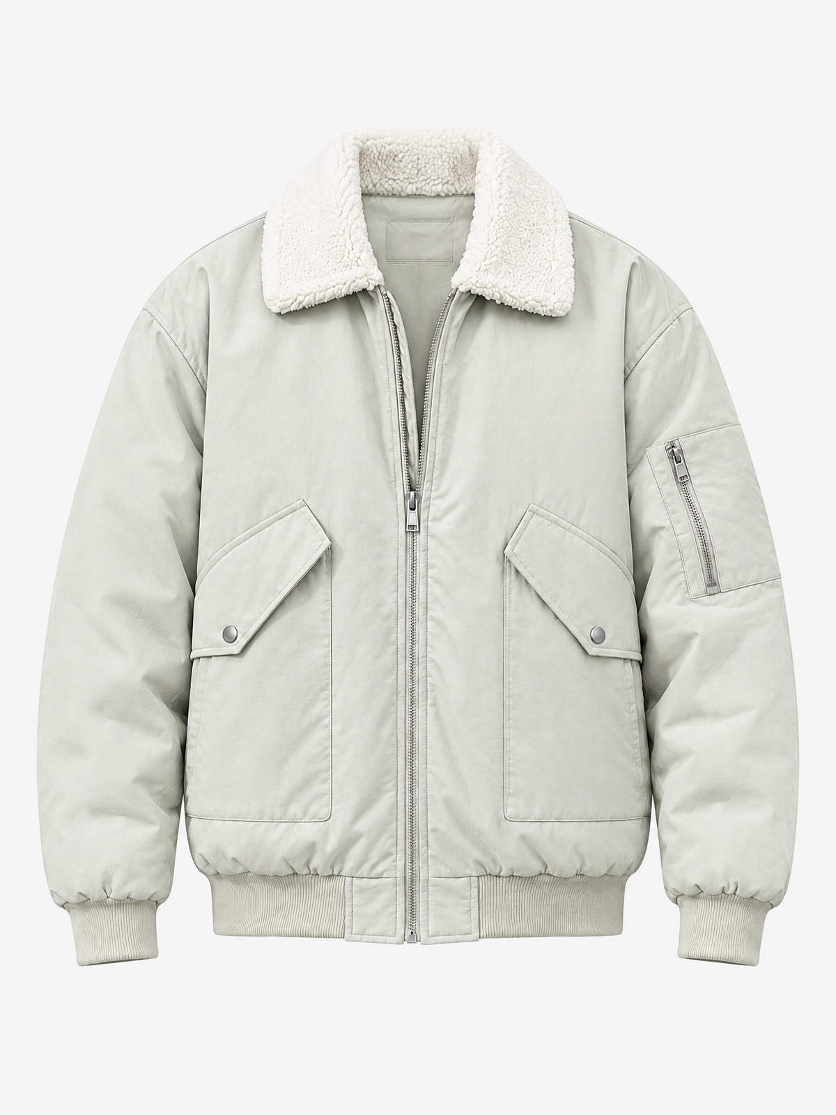 Contrast Collar Aviator Jacket