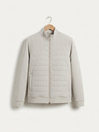 Smart-Casual Quilted Hybrid Knitted Sleeve Jacket
