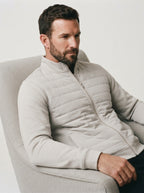 Smart-Casual Quilted Hybrid Knitted Sleeve Jacket