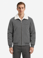 Plush-Lined Corduroy Zip Jacket