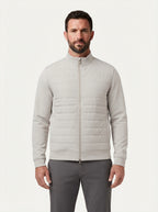 Smart-Casual Quilted Hybrid Knitted Sleeve Jacket