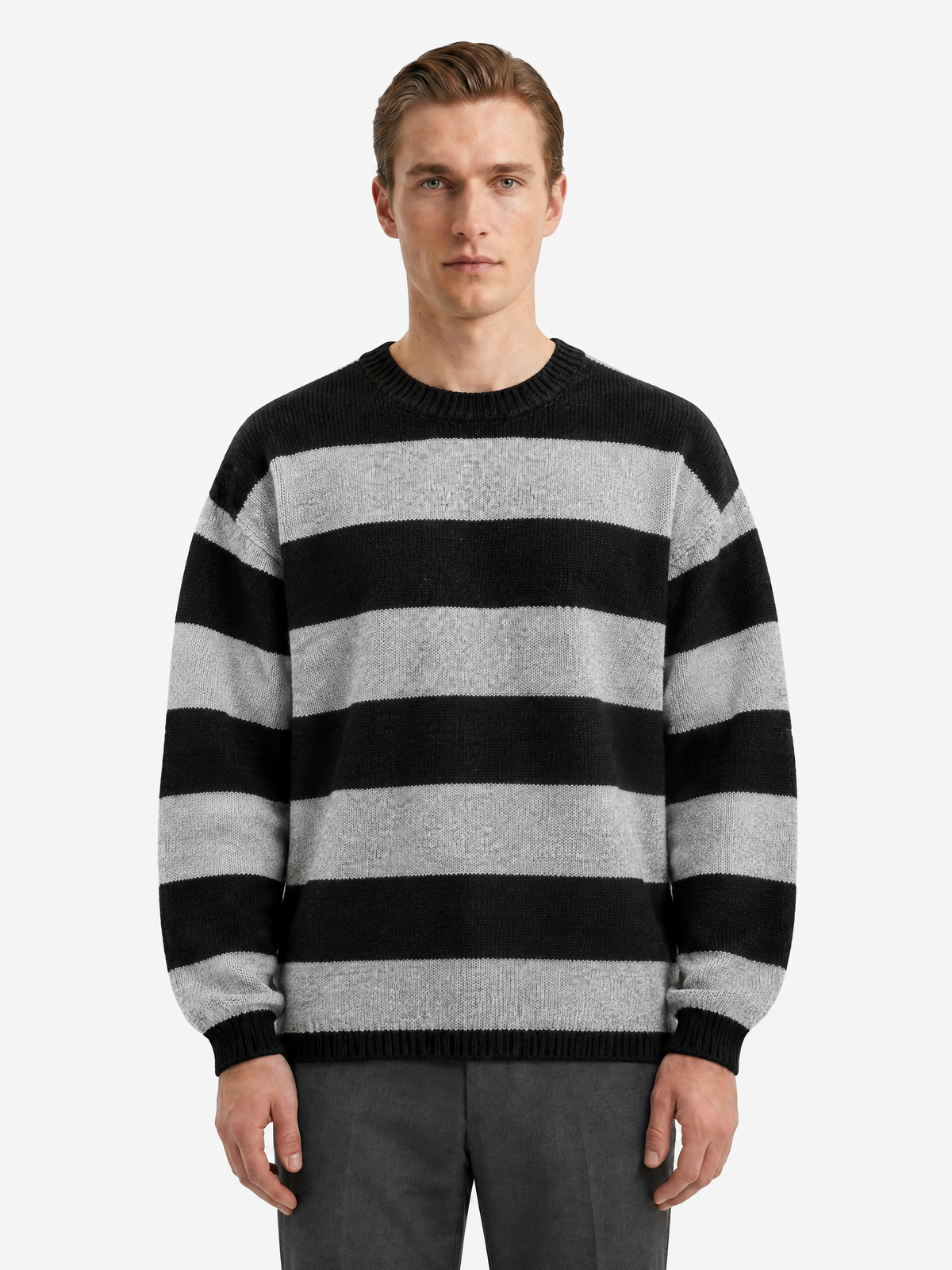James Striped Knitted Crewneck
