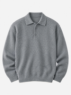 Ashford Relaxed Knit Polo Pullover