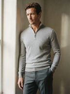 Cashmere Half-Zip Pullover Sweater