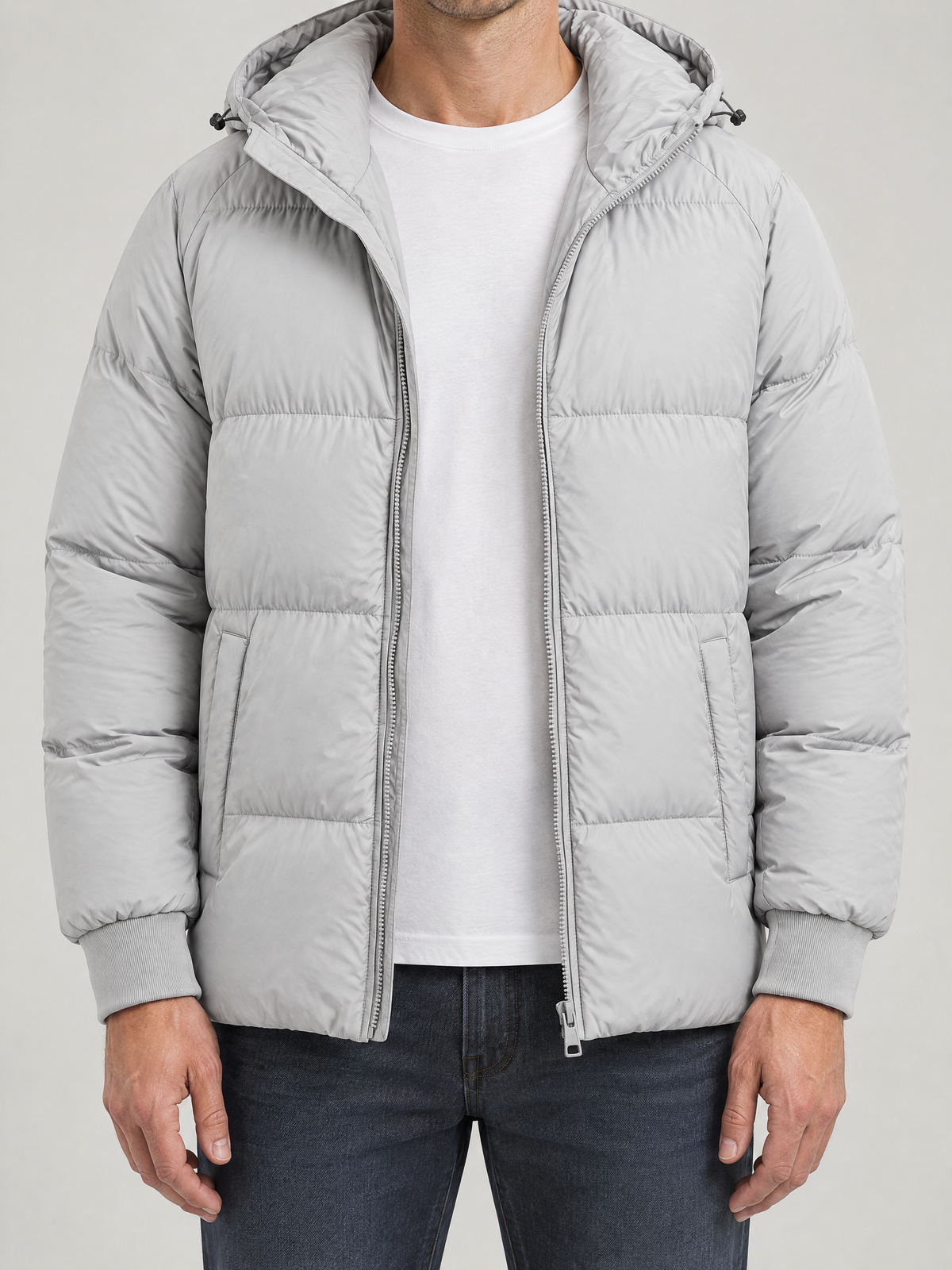 Alpine Puffer Jacket - Light Grey